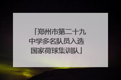 郑州市第二十九中学多名队员入选国家荷球集训队
